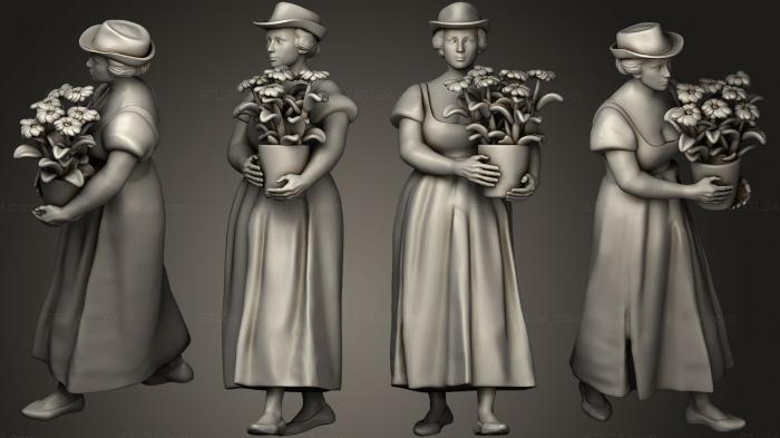 Figurines of people (WOMAN10, STKH_0197) 3D models for cnc